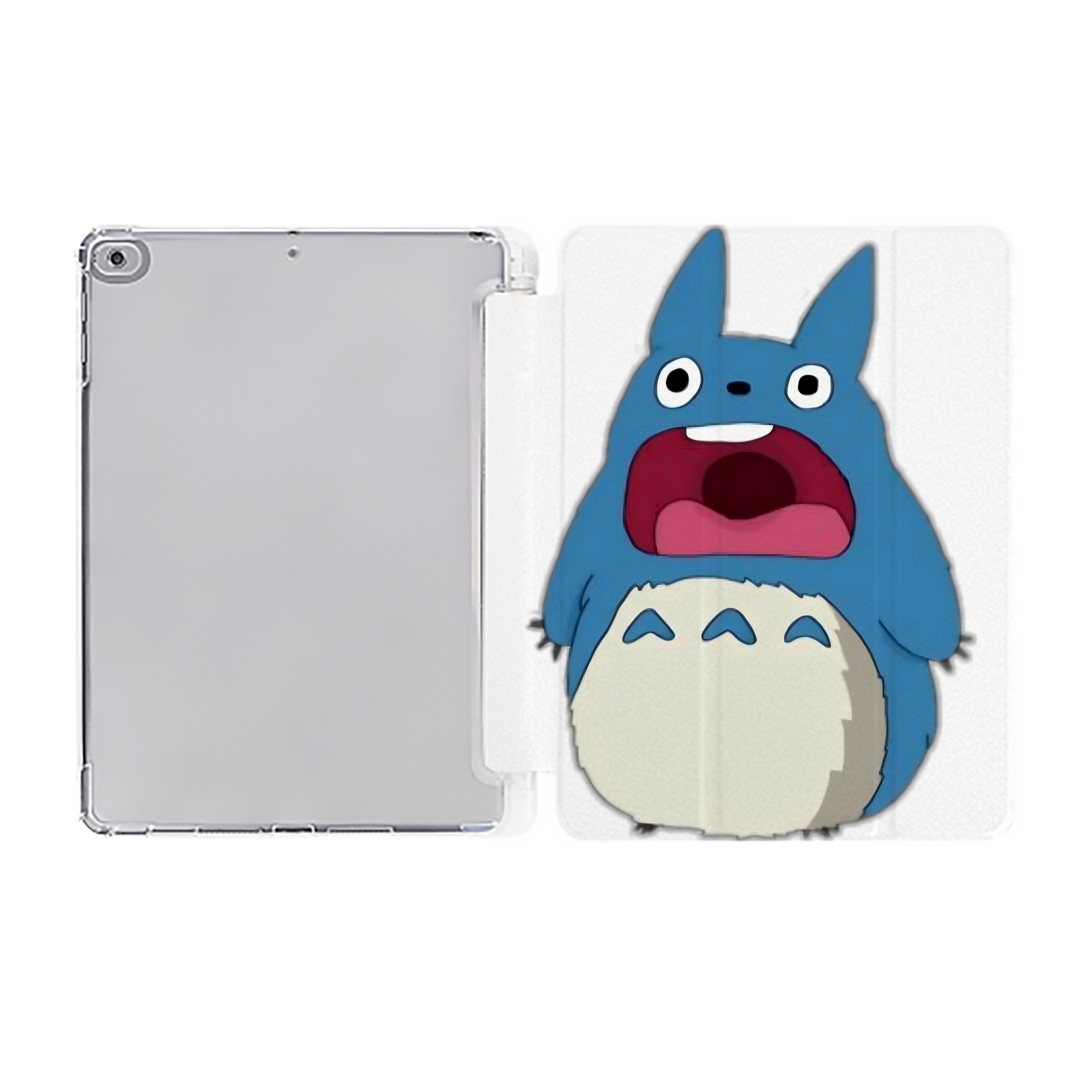 （画像用） となりのトトロ 草壁メイ 草壁サツキ My Neighbor Totoro Satsuki Kusakabe Mei Kusakabe IPad ケース ペン収納付き 三つ折りスタンド PUレザー×シリコン 対応機種9.5/10.5/10.9インチ